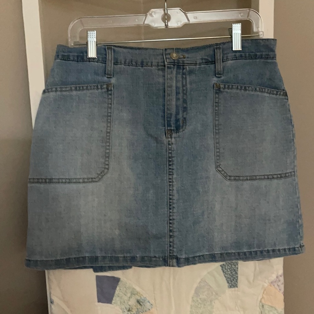 Gloria Vanderbilt Light Blue Denim Mini Skirt